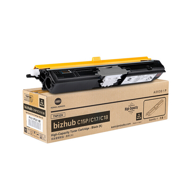 KONICA MINOLTA 柯尼卡美能达TNP32K黑色碳粉盒 适用bizhub C15P/C17/C18打印机(可打印约2500页)