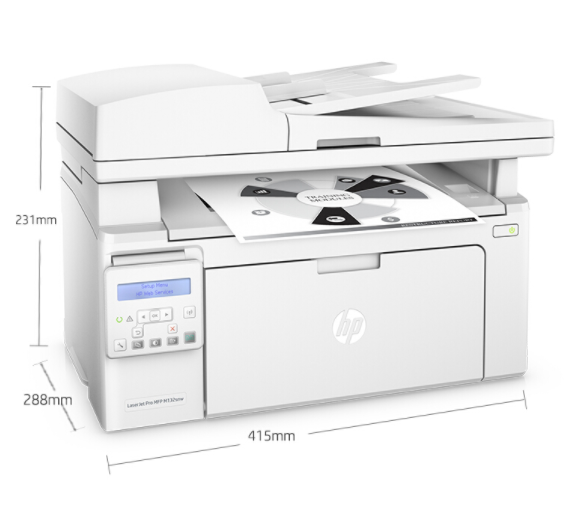 HP LaserJet Pro MFP M132nw 多功能一体机（打印、复印、扫描） 原厂两年保修服务