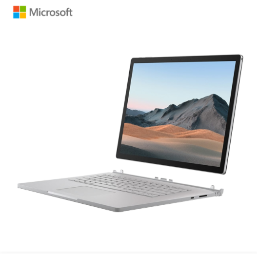 微软 商用移动工作站 Surface Book 3 15英寸 i7/32G/512G/Quadro RTX 3000独显 亮铂金 TLQ-00016