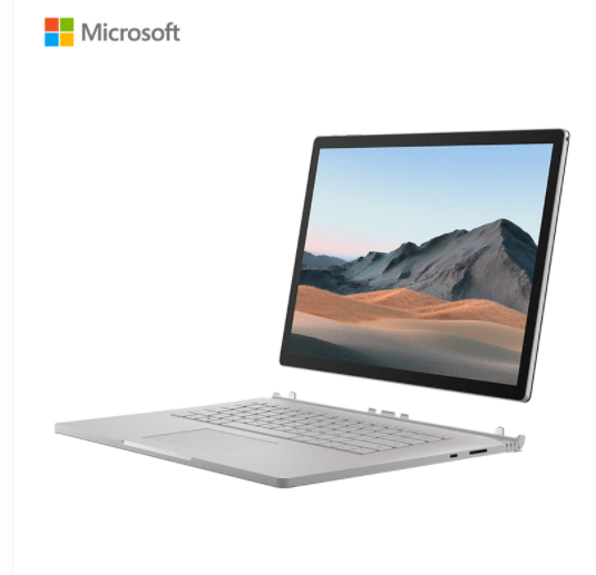 微软 商用移动工作站 Surface Book 3 13.5英寸 i7/32G/512G/独显 亮铂金 SLM-00016