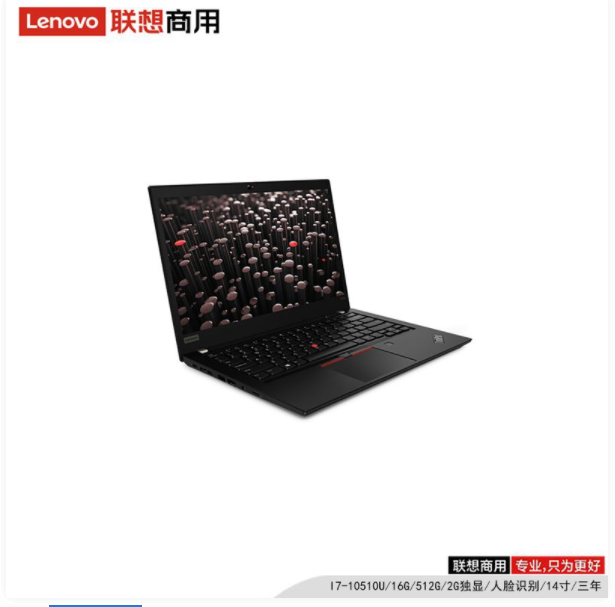 联想（lenovo）ThinkPad P14s /I7-10510U/16G/512G/DOS/2G独显/人脸识别/14寸/三年/移动工作站