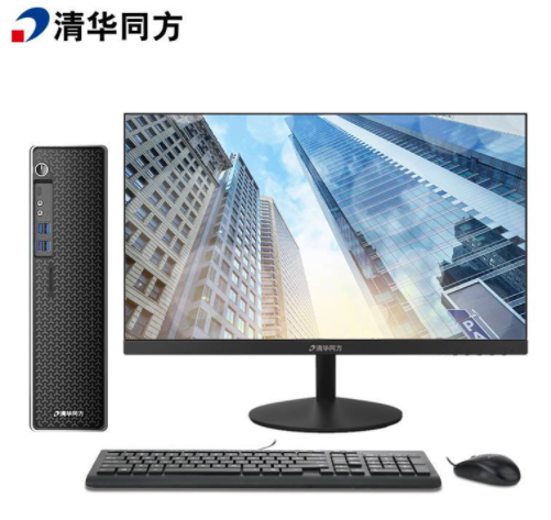 清华同方 超越E500-11132 商用台式机 i3-9100/4G/1T/Win10 /21.5英寸/三年上门